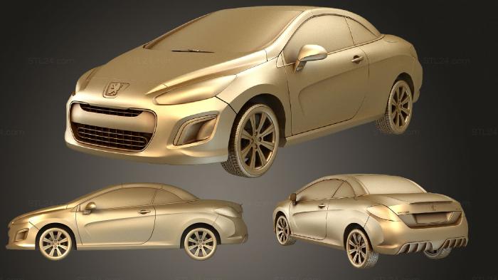 Автомобили и транспорт (Peugeot 308 куб.см 2012, CARS_2993) 3D модель для ЧПУ станка